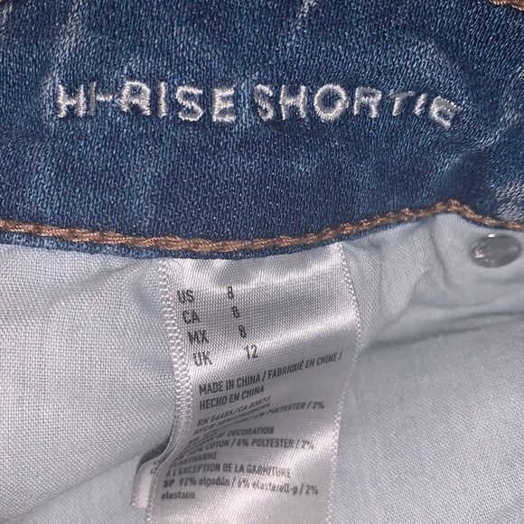 EUC UNIQUE AMERICAN EAGLE HI-RISE SHORTIE SIZE 8 - Picture 4 of 6